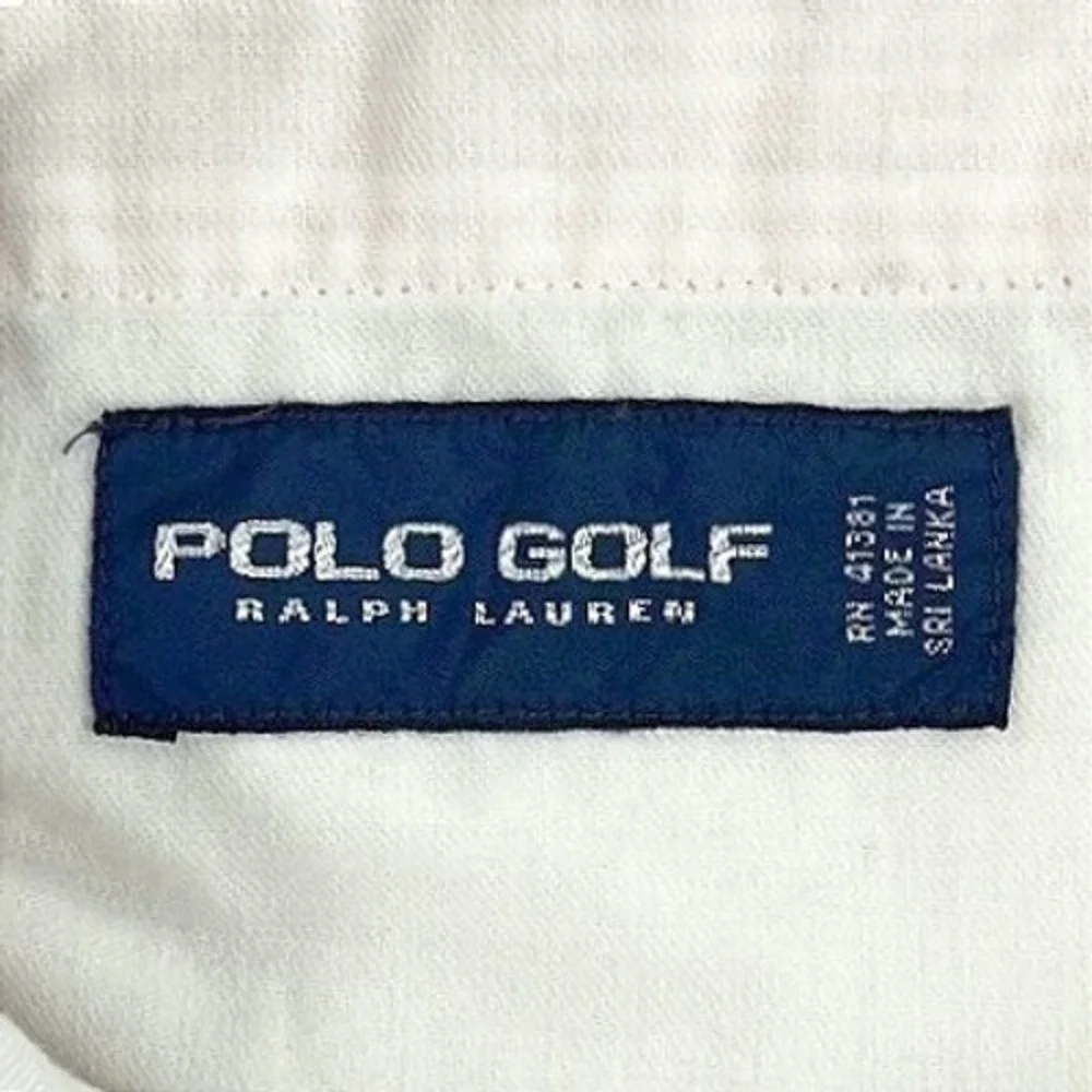 Polo Golf Ralph Lauren Shorts‎ Men's 33 Pink White Cotton Striped Chino 9